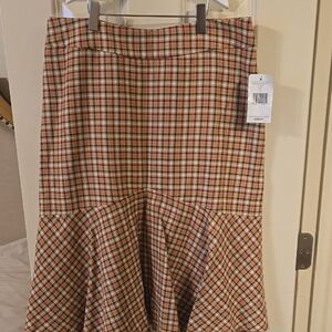 Nicole Miller Women's Plaid Flared Skirt Sz 10 - Matching Jacket Sold Separately